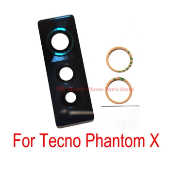 Новый стеклянный объектив камеры заднего вида для Tecno Phantom X Стеклянный объектив основной камеры заднего вида с наклейкой на клейкой ленте Запасные части