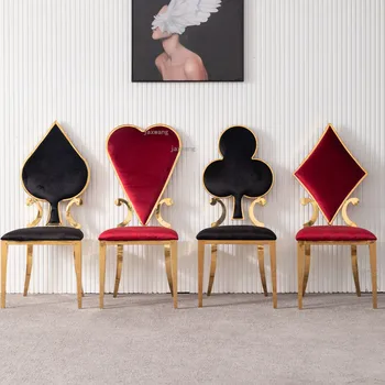 Обеденные стулья Nordic из нержавеющей стали, кухонная мебель, Роскошные обеденные стулья для ресторана, отеля, современные металлические повседневные стулья для кафе