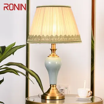 Настольная лампа из современной керамики RONIN LED Европейская Креативная Роскошная Модная Настольная лампа для дома Гостиной Кабинета Спальни