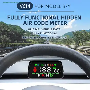 Автомобильный головной дисплей Приборная панель HUD для Tesla Model 3 Y Спидометр Многофункциональный интеллектуальный дисплей управления скоростной передачей