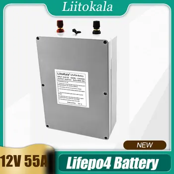 Аккумуляторная батарея LiitoKala 12V 55Ah Deep Cycle LiFePO4 12,8 V 55ah Life Cycles 4000 со Встроенной BMS для Солнечной системы