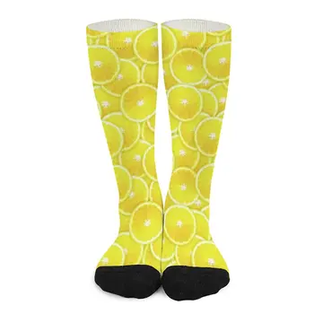 Ломтик лимона, Цифровой монтаж, носки с подогревом, женские забавные носки