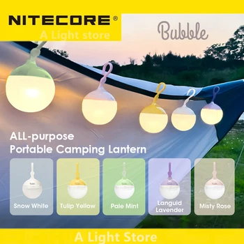 NITECORE Bubble Camping Lantern Read Table Night Light 100 Люмен Портативный светодиодный Съемный абажур DIY Аварийные лампы для палатки