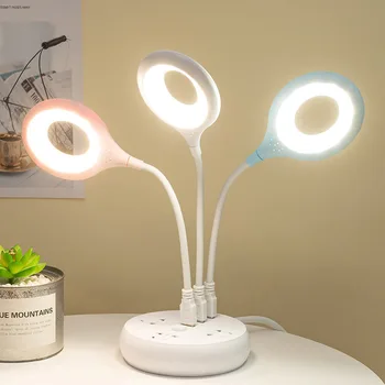 Портативная лампа USB LED Night Light Прикроватная лампа с прямым подключением для общежития, защита глаз, учеба для чтения, доступно Дропшиппинг
