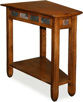 Кресло для отдыха в деревенском стиле из дубовой шиферной плитки, клиновидный столик