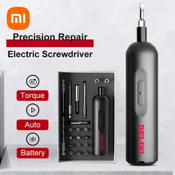 Набор электрических отверток Xiaomi DELIXI, Перезаряжаемый Набор отверток, Многофункциональные Прецизионные Отвертки, Электроинструменты для ремонта