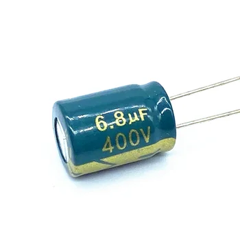 200 шт./лот 6.8МКФ высокочастотный низкоомный 400В 6.8 МКФ алюминиевый электролитический конденсатор размером 10*13 мм 20%