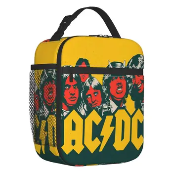 Вентиляторы AC Rock Roll Изолированная сумка для ланча для женщин, сменный термохолодильник австралийской группы, коробка для ланча, офис, работа, школа
