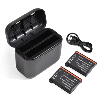 Зарядное Устройство для Insta360 X3 с 2 Каналами Питания Зарядная коробка с USB-портом Карманный Чехол для зарядки с Батарейками емкостью 1800 мАч