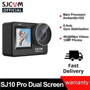 SJCAM SJ10 Pro Экшн-камера с двойным переключением экрана 4K/60 кадров в секунду H22 Чипсет Extend Mic Live Streaming GYRO EIS WiFi Remote Sports DV
