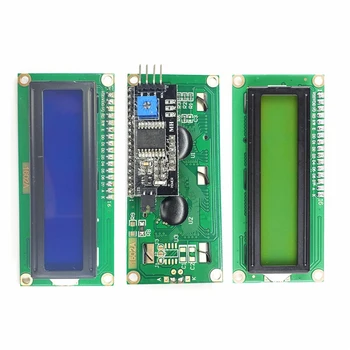 16x2 Символьный ЖК-дисплей LCD 1602 Синий Зеленый PCF8574T PCF8574 IIC I2C Интерфейс 5V для Arduino 1PC LCD1602A Модуль ЖК-экрана