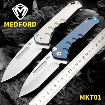 Цельнометаллический складной нож MKT, стальной нож D2, уличный нож, нож для самообороны, карманный портативный острый нож