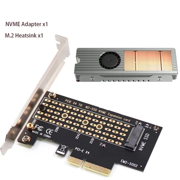 Карта адаптера NVMe PCIe M.2 NGFF SSD к PCIe 4.0, карта PCI Express X4 - M2 с алюминиевым радиатором