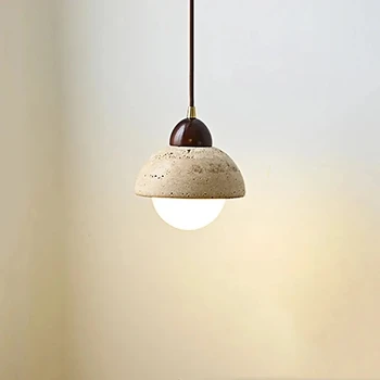 Подвесной светильник из желтого мрамора, обеденный стол, Японский травертин Ваби-Саби, подвесной светильник в скандинавском стиле, прикроватный светильник для ресторана, подвесной светильник для прохода