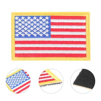 4 Шт Наклейка из ткани с американским флагом Нашивки для одежды Украшения Повязка DIY US Креативная одежда с вышивкой Удобные наклейки