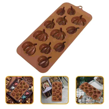 Силиконовая форма для тыквы, маленькие формы для шоколада, инструменты для выпечки печенья для взрослых, Силикагелевая выпечка