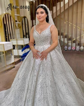 Новое поступление свадебных платьев, расшитое бисером бальное платье принцессы, свадебное платье для беременных 2023 Vestido De Casamento Haute Couture