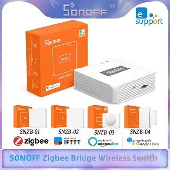 SONOFF Zigbee Bridge /Беспроводной переключатель / Датчик температуры и влажности /Датчик движения /Дверной Датчик Поддержка Ewelink Alexa Google Home