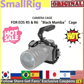 Клетка для камеры SmallRig Black Mamba с зажимом для кабеля HDMI и комплектом верхней ручки для камер Canon EOS R5, R6 и R5 C 3233/3234