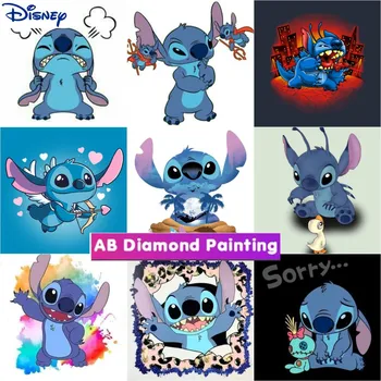 Disney diamond painting Stitch алмазная вышивка анимационная Мозаичная декоративная роспись для детей