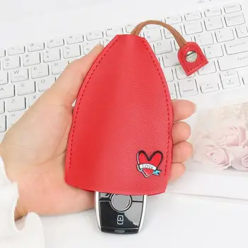 Симпатичный чехол для ключей в форме сердца, защитная сумка для ключей, брелок для хранения большой емкости, модный и креативный выдвижной стиль