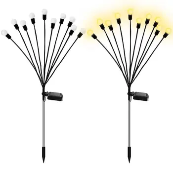 Солнечные фонари Firefly Легкие садовые фонари с теплыми светодиодными лампами Солнечные декоративные фонари для внутреннего дворика, подъездной дорожки