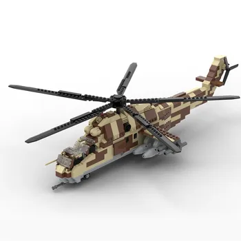 873 шт. Военная Униформа Второй Мировой войны MOC Ми-24 HIND большой боевой вертолет Модель креативные идеи высокотехнологичный Детский Подарок Блоки Для Истребителя