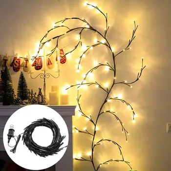 Светодиодная лампа Vines с теплым светом, универсальный длинный шнур питания, привлекающие внимание гирлянды для праздничных украшений дома