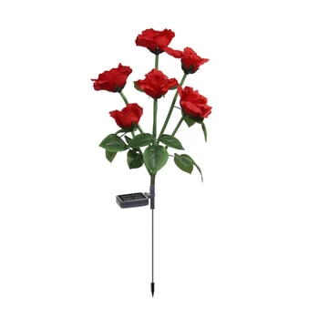 Водоустойчивый Свет Сада цветка розы Солнечных В-Наземных светильников IP65 Солнечный для на открытом воздухе
