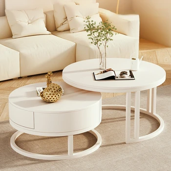 Современный сервиз для белого чайного столика Легкая роскошь, Креативный стеллаж для хранения в скандинавском стиле, журнальный столик, приставной столик для дивана, мебель для гостиной, мебель для дома