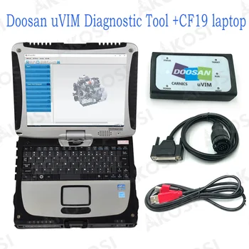 Диагностический инструмент Doosan uVIM для обнаружения неисправностей двигателя экскаватора вилочного погрузчика OBD интерфейс DDT CARNICS SCR DPF DMS-5 DCUECUG2 + CF19