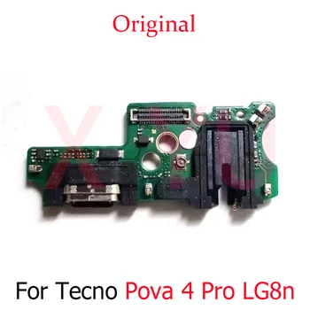 Оригинал для Tecno Pova 4 Pro LG8n LG8 USB плата для зарядки Док-порт Гибкий кабель Запчасти для ремонта