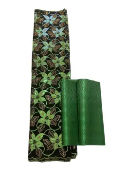 Модная кружевная ткань из тюля в африканском стиле, вышивка пайетками, сетчатый кружевной материал, пошив вечернего платья из французского тюля