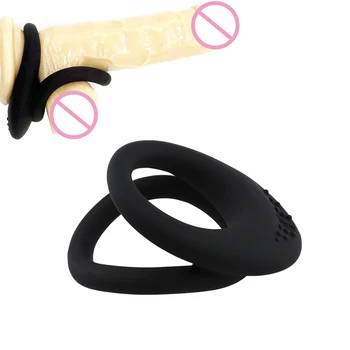 Мягкое силиконовое кольцо для пениса Многоразового использования, Петушиное кольцо для увеличения пениса, секс-игрушки с задержкой эякуляции для мужчин