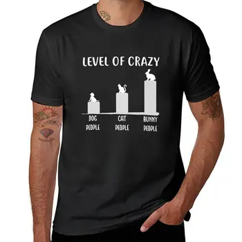 Новый уровень Crazy Bunny, футболки с забавным кроликом, футболки с графическим рисунком, мужские тренировочные рубашки
