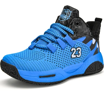 Брендовая высококачественная кожаная баскетбольная обувь для мальчиков, нескользящие детские кроссовки, спортивная обувь, детские кроссовки для девочек, спортивная обувь
