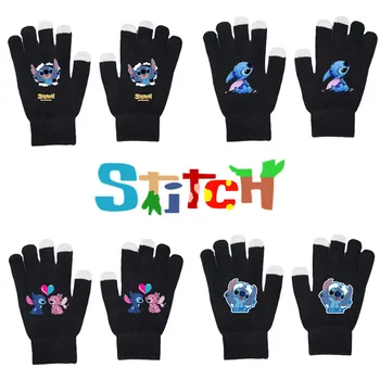 Новые перчатки Disney Stitch для девочек и мальчиков, Осенне-зимние перчатки Skye Stitch, нескользящие дышащие рукавицы, Рождественский подарок