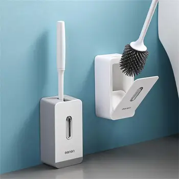 MENGNI-Щетка для унитаза с силиконовой насадкой, щетка для чистки унитаза для ванной Комнаты, инструмент для бытовой уборки, наборы аксессуаров для ванной комнаты
