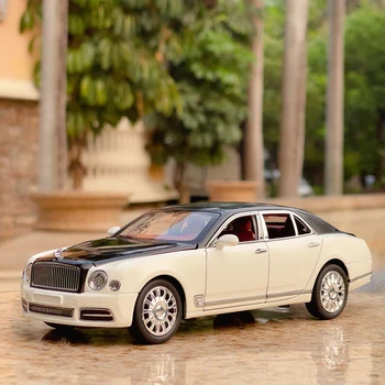 1:24 Bentley Mulsanne Модель автомобиля из сплава, игрушки, выполненные на заказ, литье металла, звуковые и световые автомобильные игрушки для детей, транспортное средство