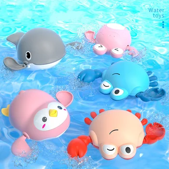 Летние игрушки для ванны Дети плавают Заводные куклы Играют в воду Купание ребенка Милые Забавные Игрушки для детей Ванная Комната Душ Ванна Животные Игрушки