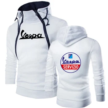 2023 Мужской новый пуловер Vespa в стиле харадзюку с мультяшным принтом, удобная повседневная осенне-зимняя толстовка, теплые топы с капюшоном