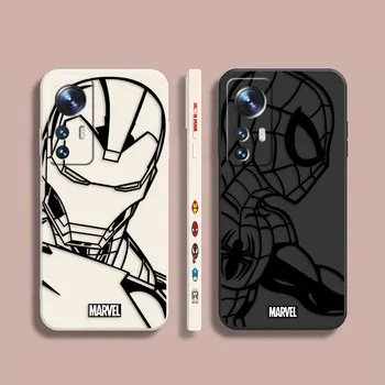 Чехол для телефона Xiaomi 13 12 12T 12S 11 11T 10S 9 8 Pro Ultra Lite Case Cover Funda Cqoue Shell Capa Marvel's Человек-Паук Железный Человек