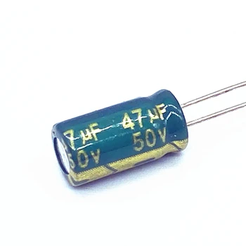 20 шт./лот высокочастотный низкоомный алюминиевый электролитический конденсатор 50v 47UF размер 6*12 47UF 20%