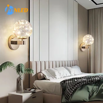 Светодиодный настенный светильник золотистого цвета, настенный светильник напряжением 85-265 В, подходит для гостиной, спальни, прикроватной тумбочки, декоративного светильника для интерьера лестницы, прохода