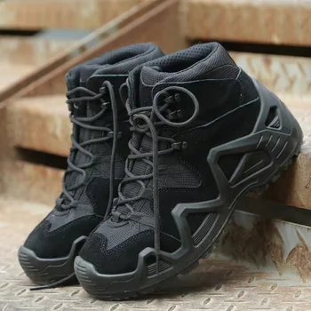 2023, высокие тактические военные ботинки, мужские и женские армейские ботинки для десанта, ботильоны, сохраняющие тепло, Мужская рабочая обувь