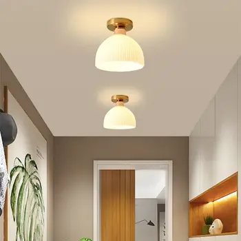 Дорожный светильник Nordic White Cream Lonely Wind Balcony Ceiling Lamp - чрезвычайно простой современный светильник для входа в отель типа 