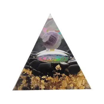 60-миллиметровая Пирамида из драгоценных Камней из натурального хрусталя для медитации исцеления