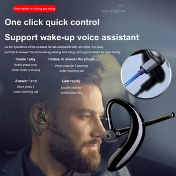 Новые наушники Bluetooth с шумоподавлением 2023 года, беспроводные наушники с микрофоном высокой четкости, музыкальная громкая связь, подключение двух телефонов для занятий спортом