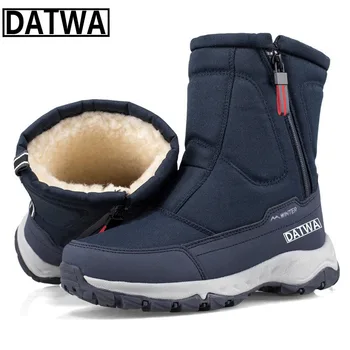 Datwa/ Зимняя толстая, теплая, плюс бархатная противоскользящая обувь для рыбалки, мужская лыжная водонепроницаемая легкая походная обувь для спорта на открытом воздухе