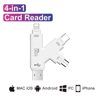 SD/TF OTG Card Reader Lightning Micro Multi Memory Mini Адаптер для iPhone 6/7/8 11 XR Plus iPod iPad OTG Cardreaders